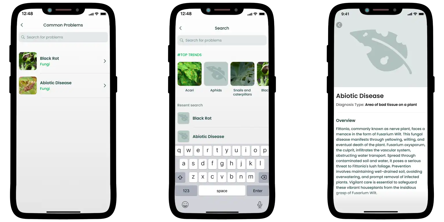 AI Plant Finder interface.